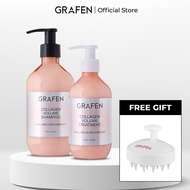 [GRAFEN] Collagen Shampoo 500g + Hair Treatment 300g + Edge Finger 1ea [Increase crown root volume, 