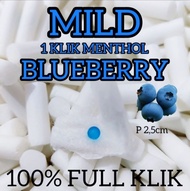 50g Busa filter klik blueberry menthol ice isi 1 ukuran mild panjang 25cm