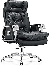 SMLZV Office Chair,Comfortable Ergonomic Breathable Boss Chair,High Back Artificial Leather Gaming Chair,Liftable Swivel Casual Armchair,Black Game Computer Desk Chair