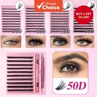200 clusters of false eyelashes are available in various sizes, offering a reusable and beginner-fri