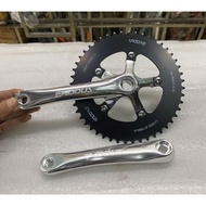 Crank single speed 48T exodus black silver folding bike fixie mtb