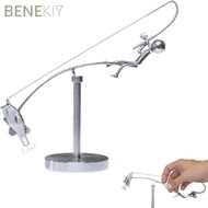 BENEKIY Kinetic Fishing Sculpture, Metal Handmade The Fisherman Balancing Sculpture, Creative Desk O