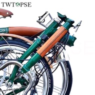 TWTOPSE Handmade Leather Bike Handle Post Protector Cover For Brompton Folding Bicycle M S P Stem