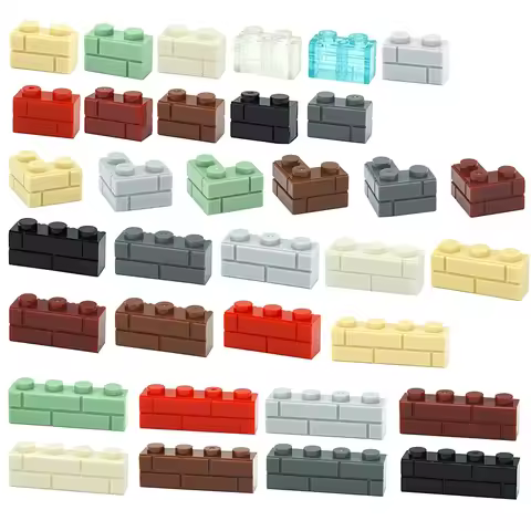 City Friends Wall Figures Bricks DIY Construction MOC Building Blocks Thick 1x2 1x3 1x4 L Dots Compa