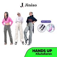 [FREE GIFT] JINISO - Highwaist Cargo Hands Up Jeans Vol. 1