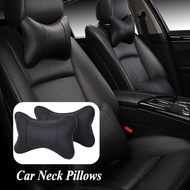 2Pcs Comfortable Leather Car Neck Pillows / Head Neck Support Cushion /  Soft Pillows Headrest for T