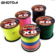 GHOTDA Super Srrong Braided Fishing Line 300M 8 Strands Carp Fishing Multifilament Line 18-78lb