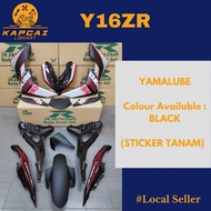 Rapido Yamaha Y16ZR Y16 Yamalube Motorcycle Cover Set (Sticker Tanam) BLACK