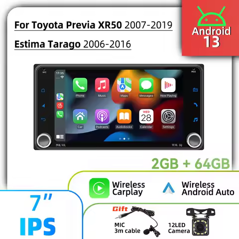 Car Multimedia 7" Stereo for Toyota Previa XR50 2007-2019 Estima Tarago 2006-2016 Carplay Autoradio 