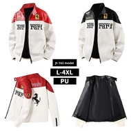 F1 Embroidered Racing Jacket Leather Jacket Retro PU American Motorcycle Jacket All-Match Jacket Men