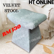 HT ONLINE Stool Makeup Stool Bedroom Dressing Table Chair Shoe Changing Stool Ottoman Bangku Kayu