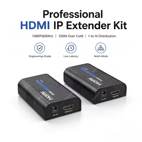 120M HDMI Over IP Extender LKV373A V5.0 RJ45 Ethernet Transmitter Receiver One to Many Splitter Cat5