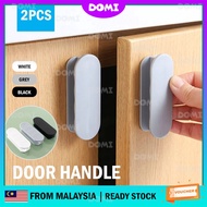 DOMI CLEAR STOCK [2PCs] Self Adhesive Drawer Handle No-Dril Sliding Door Handle Glass Window Cabinet Wardrobe Toilet