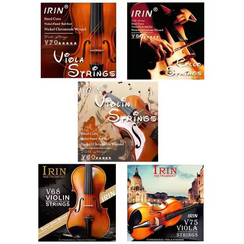 IRIN Violin Strings Viola Cello Strings (E-A-D-G) Nickel Silver Professional Beginners Practice Viol