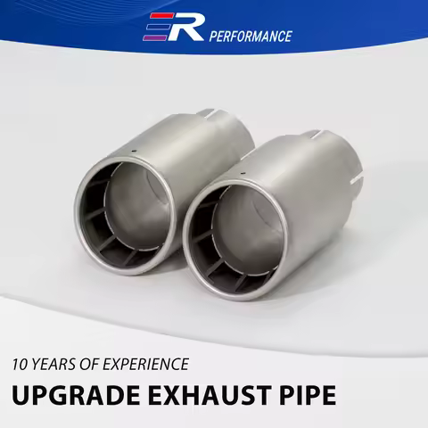 ER Universal Matte Stainless Exhaust Tip Modification Car Decoration Tail Tips Upgrade and Modify fo