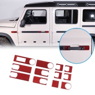 12PCS Car Exterior Door Handle Frame Trim Sticker For Ineos Grenadier 2020-2024 Carbon Fiber Car Dec
