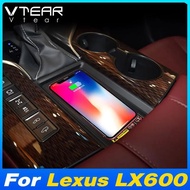 For Lexus LX600 Car Wireless Charger Fast Cell Phone Charging Plate Adapter Interior Modification Auto Accessories 2022-2024