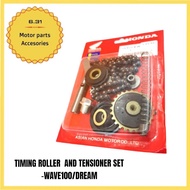 EX5DREAM 11 ITEM TIMING ROLLER SET WITH TIMING CHAIN TENSIONER SHAFT KIT EX5 DREAM DREAM