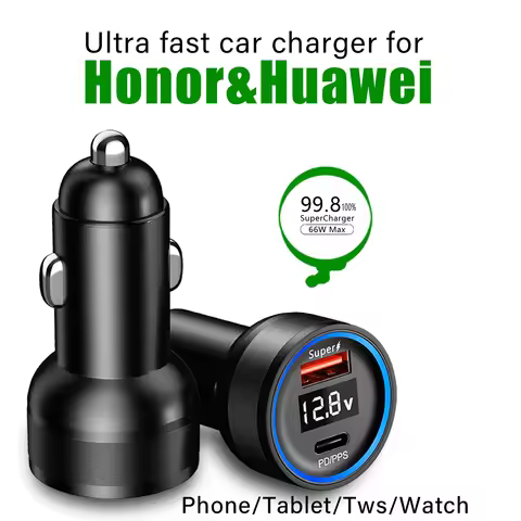 6A 66W car charger for Honor Magic V 5 3 7 6 400 200 90 70 50 X9d X7C cigarette lighter USB charger 