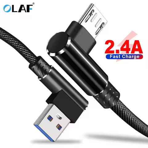OLAF Micro USB Cable 90 Degree USB Cable 1m 2m 3m For Samsung S7 Xiaomi Android Smartphone Phone Usb