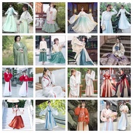 24Hourly Delivery Rental Women's Hanfu Ancient Costume Rental Wide Sleeve Super Ethereal and Flowy Artistic Performance Activities Summer Thin Photo Rental