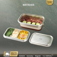 Bento lunch box 2 layer Stainless steel 304 BGN731 HS