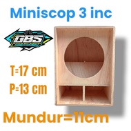 3 inch miniscope speaker box, 8mm plywood