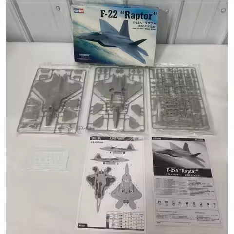 Hobbyboss 80210 1:72 Scale US F-22 F22 Raptor F-22A Fighter Plastic Assembly Model Kit Model Collect
