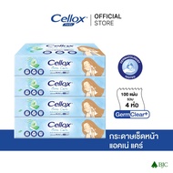 เซลล็อกซ์ กระดาษเช็ดหน้า แอคเน่ แคร์ ซอฟท์แพค 100 แผ่น แพ็ก 4 Cellox Facial Acne Care Soft Pack กระด
