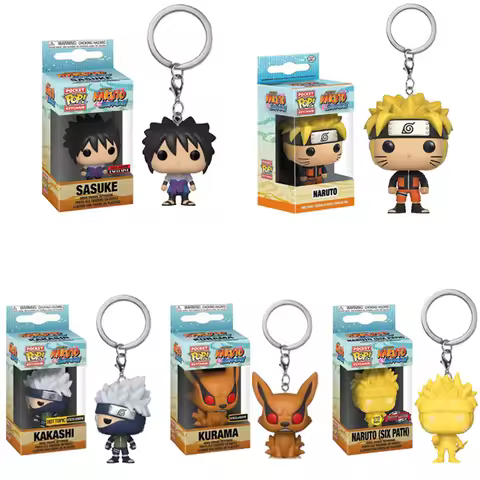 New Anime Naruto Keychains Boruto Kawaki KAKASHI SIX PATH Pain Madara Sasuke Kurama Anime Action Toy