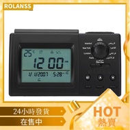 Rolans Muslim Azan Alarm Clock Electronic Desk Calendar 5 Times Prayer Reminder