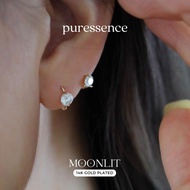 * 𝑀𝑜𝑜𝓃𝓁𝒾𝓉* Diamond Hoop Earrings * S925 Silver 18K Gold Plated Earring for Women Huggies Loop 14KER3