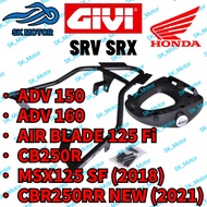 GIVI Honda ADV 150 160 AIR BLADE 125 Fi CB250R MSX125 SF (2018) MSX 125 CBR 250 NEW SRV SR Rack Top Box Rack