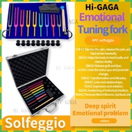 疗愈音叉🔔Color Tuning Fork 9 Colorful Tuning Fork Set solfeggio Tuning Fork Set 174HZ528HZ963HZ Healing 