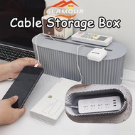 [SG ] Cable Storage Box Wire Storage box Desktop Cable Organiser Computer Wire Socket Plug Charger P