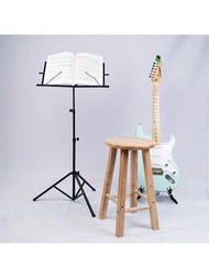 樂譜支架,可攜式調節摺疊式支架,適用於小提琴、古箏、吉他、鼓等樂器,專業樂譜閱讀書立架,家用支架(附攜帶袋)