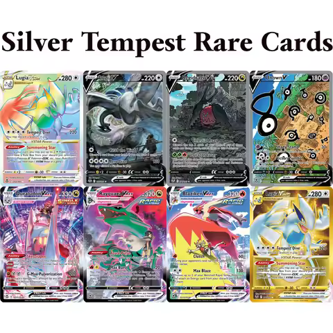 PKM Silver Tempest (SIT) Rare Proxy Foil Game Cards Lugia V 186 Unown Regidrago/V Blaziken Duraludon