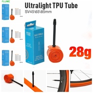 FLUME Ultra Light Inner Tube, TPU French Valve Bicycle Inner Tube, Portable Ultralight 700C Orange T