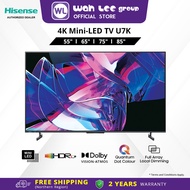 Hisense 55" 65" 75" 85" 100" U7K U7N U7Q Inch Quantum Full Array Local Dimming MINI LED Pro ULED 4K 