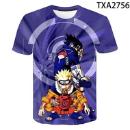 Uzumak Sasuke 3D Pattern Printed Summer Youth T-shirt New Short sleeved Naruto T-shirt Surrounding T-shirt Naruto