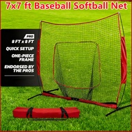 7x7 ft Baseball Softball Practice Net, Portable Baseball Training Net for Hitting Batting Catching P