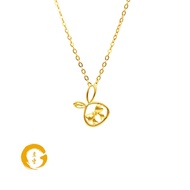 Orient Jewellers 916 Gold Ribbon Rabbit Necklace