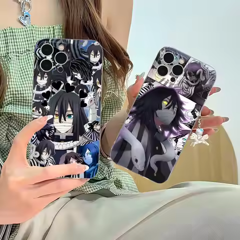 Demon Slayer Obanai Phone Case for iPhone 16 15 14 13 12 11 X XR XS 8 6 Pro Max Plus Mini Clear Colo