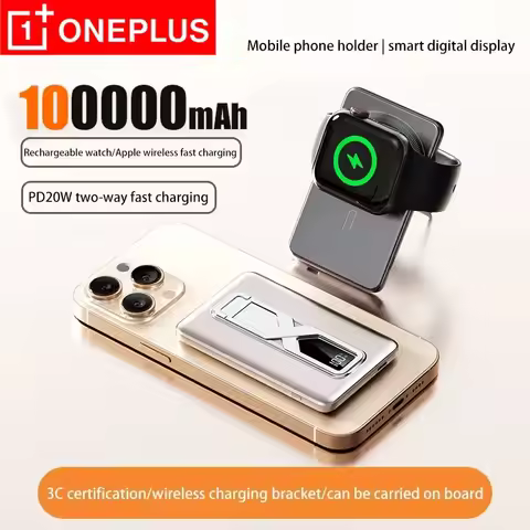 OnePlus 3-in-1 10000mAh Magnetic Power Bank PD 20W Fast Charging Portable Battery Smart Digital Disp