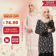 ZOE ARISSA baju raya 2024 viral Raynie baju kurung labuh klasik terbaru 2024 Sulam Printed Floral vintage premium lace