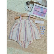 Baby Kids Girl CK Singlet Jumper Romper Cotton Baju Jalan Budak Perempuan 女童吊带连体衣