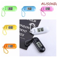 ALISONDZ Digital Electronic Clock Keychain, Key Display Oval Watch Electronic Watch Keyring, Table Time Display Portable Small Mini LED Digital Clock Quiet Test