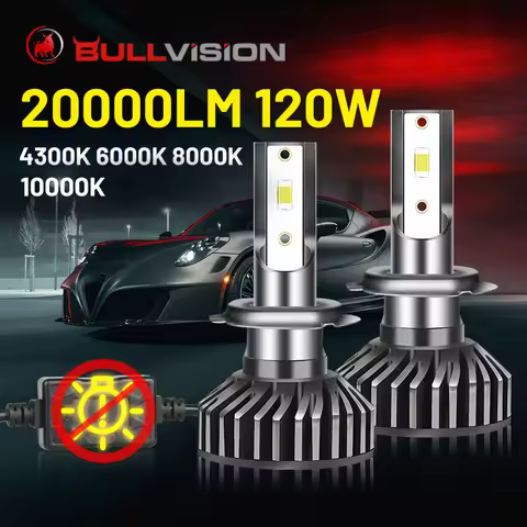 120W H7 H4 H1 LED Headlamp 20000LM H11 H8 H9 9005 9006 HB3 HB4 4300K 6000K 8000K 10000K Blue Ice Bul