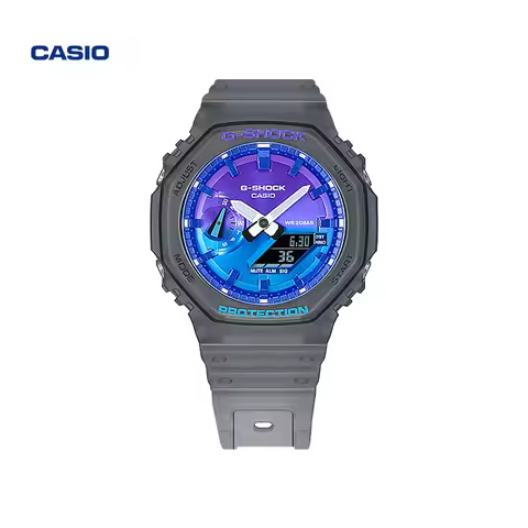 Casio G-SHOCK Flame Inside Trendy Shock Resistant Sports Watch, Blue Dial