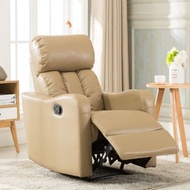 OTHER - 單人梳化老闆椅可躺舒適電腦椅辦公椅可趟帶擱腳沙發椅（卡其色呼吸皮 電動坐躺）老闆椅 電腦椅 辦公椅可趟帶擱腳沙發椅